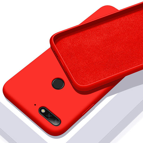 Custodia Silicone Ultra Sottile Morbida 360 Gradi Cover S01 per Huawei Y6 Prime (2018) Rosso