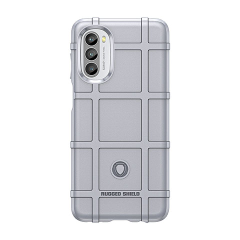 Custodia Silicone Ultra Sottile Morbida 360 Gradi Cover S01 per Motorola Moto G71s 5G Grigio