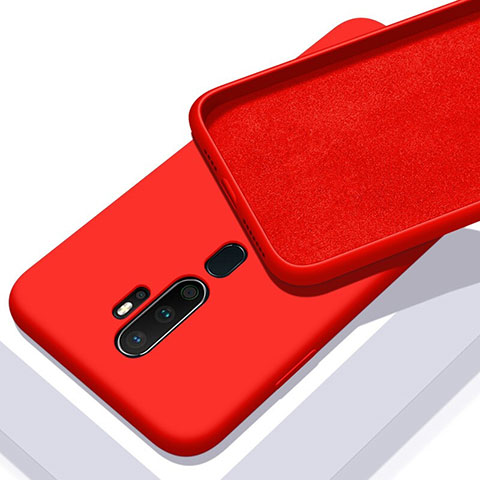 Custodia Silicone Ultra Sottile Morbida 360 Gradi Cover S01 per Oppo A11X Rosso