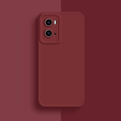 Custodia Silicone Ultra Sottile Morbida 360 Gradi Cover S01 per Oppo A36 Rosso