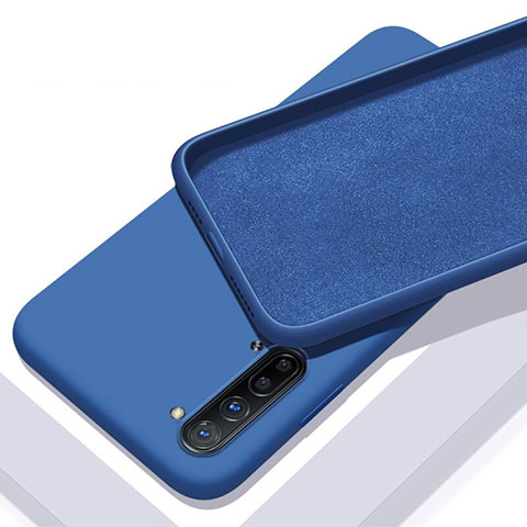 Custodia Silicone Ultra Sottile Morbida 360 Gradi Cover S01 per Oppo F15 Blu