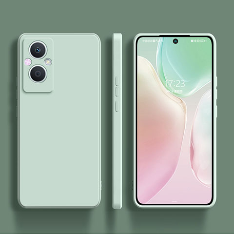 Custodia Silicone Ultra Sottile Morbida 360 Gradi Cover S01 per Oppo F21 Pro 5G Verde Pastello