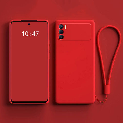 Custodia Silicone Ultra Sottile Morbida 360 Gradi Cover S01 per Oppo K9 Pro 5G Rosso