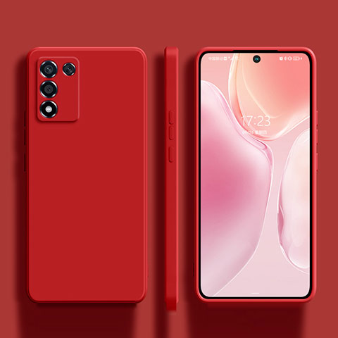 Custodia Silicone Ultra Sottile Morbida 360 Gradi Cover S01 per Oppo K9S 5G Rosso