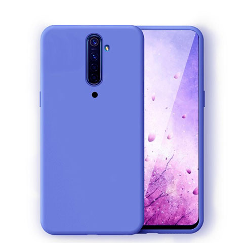 Custodia Silicone Ultra Sottile Morbida 360 Gradi Cover S01 per Oppo Reno2 Blu