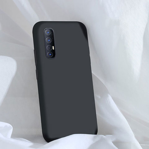 Custodia Silicone Ultra Sottile Morbida 360 Gradi Cover S01 per Oppo Reno3 Pro Nero