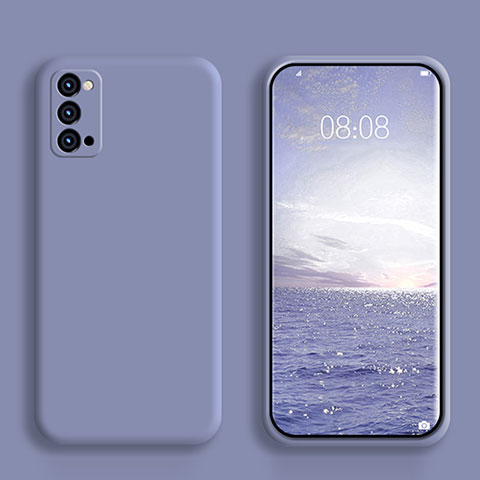 Custodia Silicone Ultra Sottile Morbida 360 Gradi Cover S01 per Oppo Reno6 Pro+ Plus 5G Grigio Lavanda