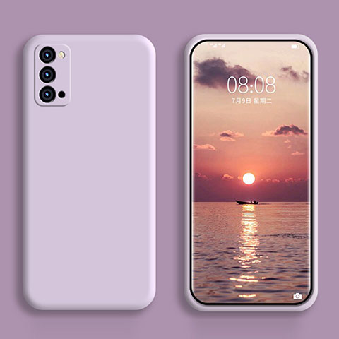 Custodia Silicone Ultra Sottile Morbida 360 Gradi Cover S01 per Oppo Reno6 Pro+ Plus 5G Lavanda