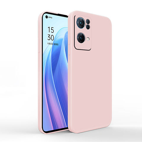 Custodia Silicone Ultra Sottile Morbida 360 Gradi Cover S01 per Oppo Reno7 Pro 5G Rosa