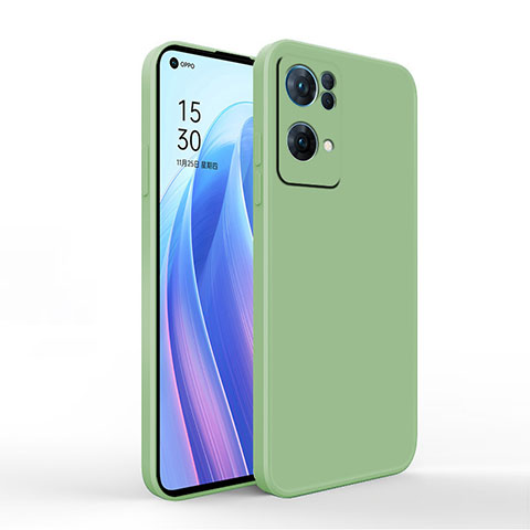 Custodia Silicone Ultra Sottile Morbida 360 Gradi Cover S01 per Oppo Reno7 Pro 5G Verde