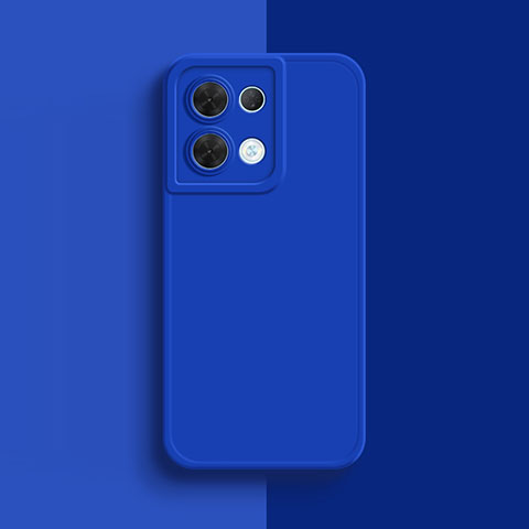 Custodia Silicone Ultra Sottile Morbida 360 Gradi Cover S01 per Oppo Reno8 5G Blu