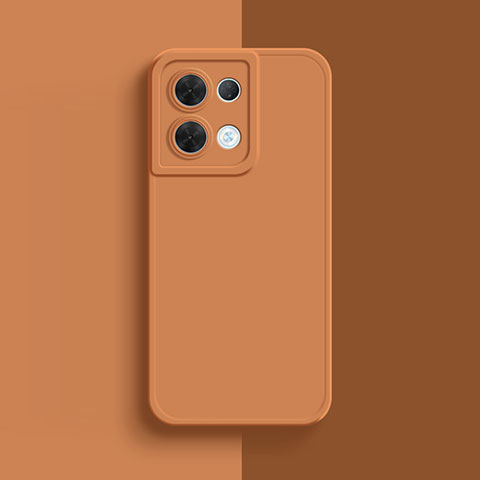 Custodia Silicone Ultra Sottile Morbida 360 Gradi Cover S01 per Oppo Reno8 Pro 5G Arancione