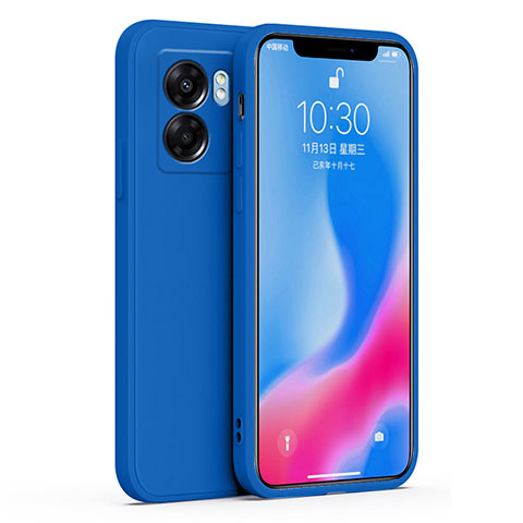 Custodia Silicone Ultra Sottile Morbida 360 Gradi Cover S01 per Realme Q5i 5G Blu