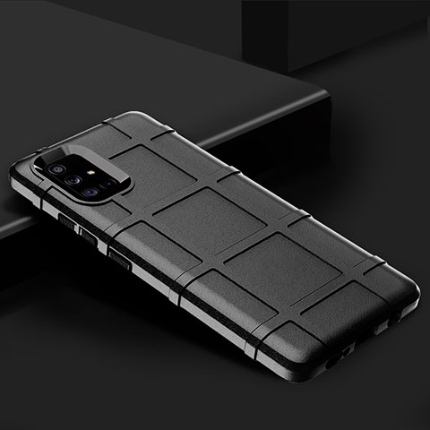 Custodia Silicone Ultra Sottile Morbida 360 Gradi Cover S01 per Samsung Galaxy A71 4G A715 Nero