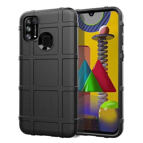 Custodia Silicone Ultra Sottile Morbida 360 Gradi Cover S01 per Samsung Galaxy M31 Nero