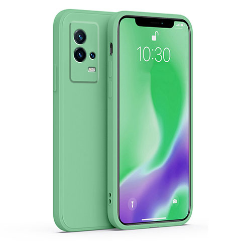 Custodia Silicone Ultra Sottile Morbida 360 Gradi Cover S01 per Vivo iQOO 8 Pro 5G Verde