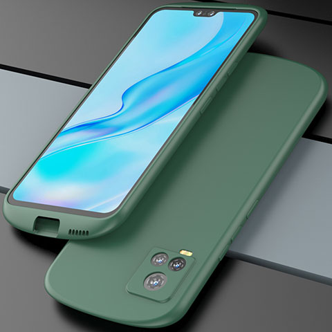 Custodia Silicone Ultra Sottile Morbida 360 Gradi Cover S01 per Vivo V20 Pro 5G Verde Notte