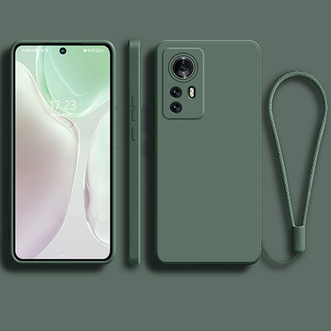 Custodia Silicone Ultra Sottile Morbida 360 Gradi Cover S01 per Xiaomi Mi 12 Pro 5G Verde