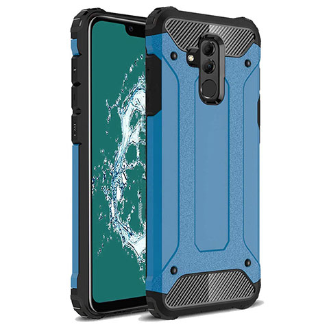 Custodia Silicone Ultra Sottile Morbida 360 Gradi Cover S02 per Huawei Mate 20 Lite Blu