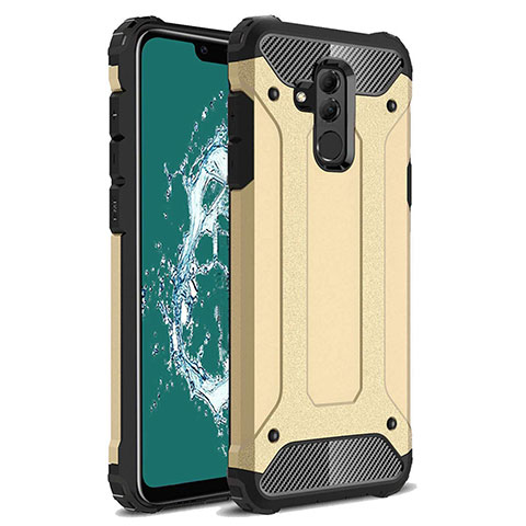 Custodia Silicone Ultra Sottile Morbida 360 Gradi Cover S02 per Huawei Mate 20 Lite Oro