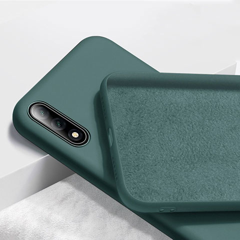 Custodia Silicone Ultra Sottile Morbida 360 Gradi Cover S02 per Huawei P Smart Z (2019) Ciano