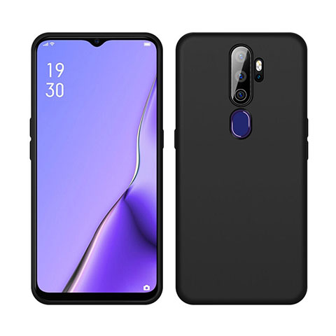 Custodia Silicone Ultra Sottile Morbida 360 Gradi Cover S02 per Oppo A11 Nero