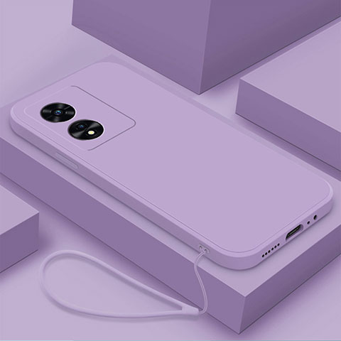 Custodia Silicone Ultra Sottile Morbida 360 Gradi Cover S02 per Oppo A1x 5G Lavanda