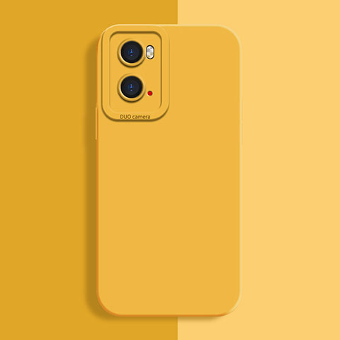 Custodia Silicone Ultra Sottile Morbida 360 Gradi Cover S02 per Oppo A76 Giallo