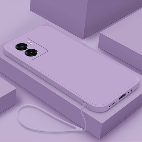 Custodia Silicone Ultra Sottile Morbida 360 Gradi Cover S02 per Oppo A77 5G Lavanda