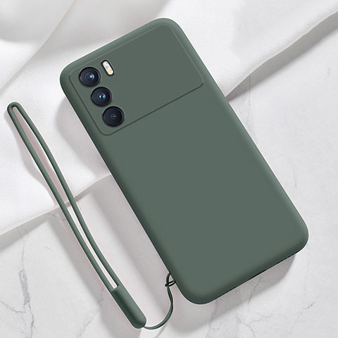 Custodia Silicone Ultra Sottile Morbida 360 Gradi Cover S02 per Oppo K9 Pro 5G Verde Notte