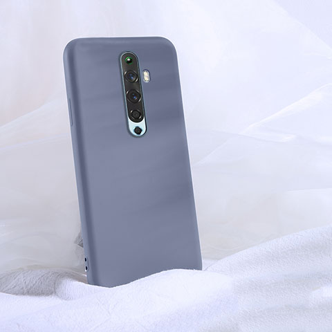 Custodia Silicone Ultra Sottile Morbida 360 Gradi Cover S02 per Oppo Reno2 Z Grigio