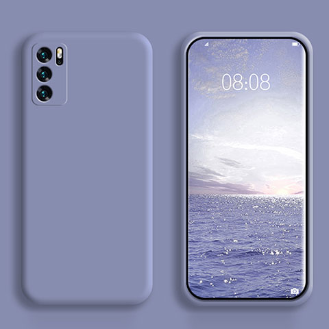 Custodia Silicone Ultra Sottile Morbida 360 Gradi Cover S02 per Oppo Reno6 5G Grigio Lavanda