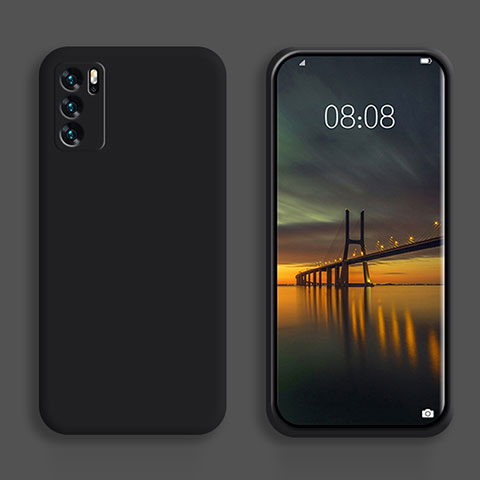 Custodia Silicone Ultra Sottile Morbida 360 Gradi Cover S02 per Oppo Reno6 5G Nero