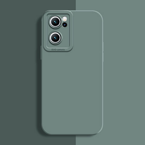 Custodia Silicone Ultra Sottile Morbida 360 Gradi Cover S02 per Oppo Reno7 SE 5G Verde Pastello