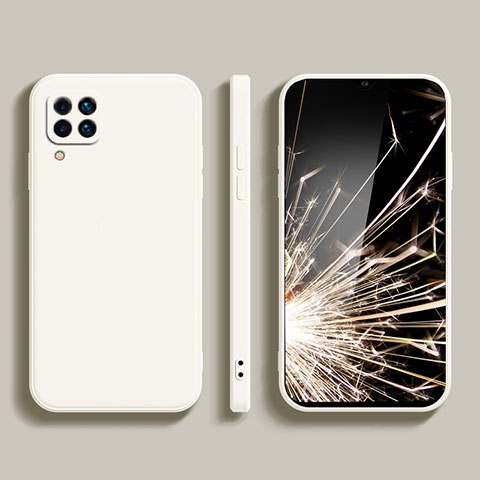 Custodia Silicone Ultra Sottile Morbida 360 Gradi Cover S02 per Samsung Galaxy A12 Bianco