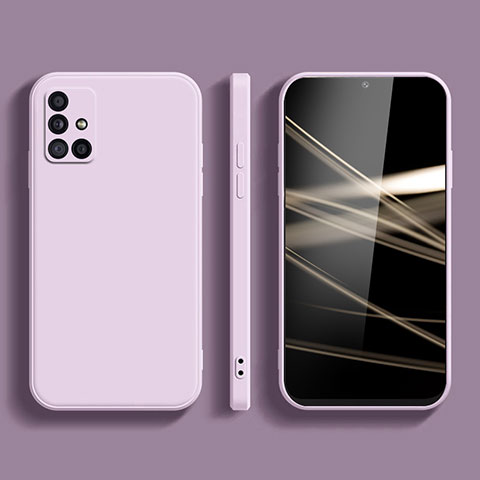 Custodia Silicone Ultra Sottile Morbida 360 Gradi Cover S02 per Samsung Galaxy A51 4G Lavanda