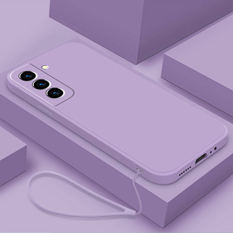 Custodia Silicone Ultra Sottile Morbida 360 Gradi Cover S02 per Samsung Galaxy S21 FE 5G Viola