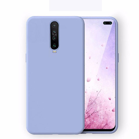 Custodia Silicone Ultra Sottile Morbida 360 Gradi Cover S02 per Xiaomi Redmi K30i 5G Cielo Blu