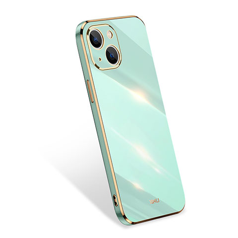 Custodia Silicone Ultra Sottile Morbida 360 Gradi Cover S03 per Apple iPhone 15 Plus Verde