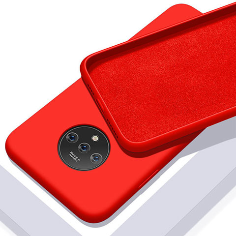 Custodia Silicone Ultra Sottile Morbida 360 Gradi Cover S03 per OnePlus 7T Rosso