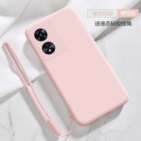 Custodia Silicone Ultra Sottile Morbida 360 Gradi Cover S03 per Oppo A1 5G Rosa