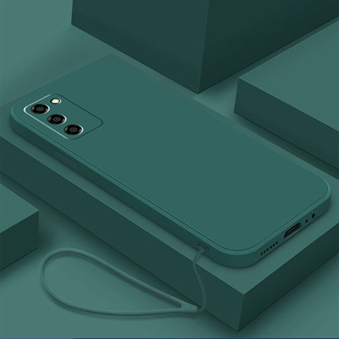 Custodia Silicone Ultra Sottile Morbida 360 Gradi Cover S03 per Oppo A53s 5G Verde Notte