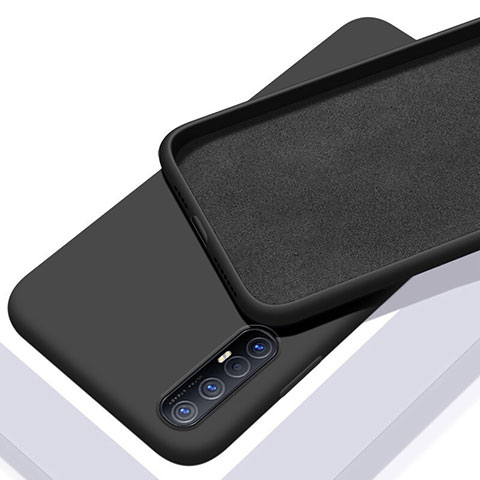 Custodia Silicone Ultra Sottile Morbida 360 Gradi Cover S03 per Oppo Reno3 Pro Nero