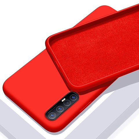 Custodia Silicone Ultra Sottile Morbida 360 Gradi Cover S03 per Oppo Reno3 Pro Rosso