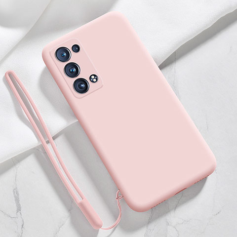 Custodia Silicone Ultra Sottile Morbida 360 Gradi Cover S03 per Oppo Reno6 Pro 5G Rosa