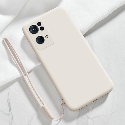 Custodia Silicone Ultra Sottile Morbida 360 Gradi Cover S03 per Oppo Reno7 Pro 5G Bianco