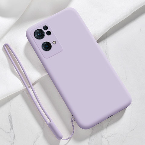 Custodia Silicone Ultra Sottile Morbida 360 Gradi Cover S03 per Oppo Reno7 Pro 5G Lavanda