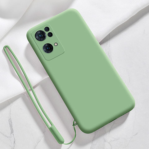 Custodia Silicone Ultra Sottile Morbida 360 Gradi Cover S03 per Oppo Reno7 Pro 5G Verde Pastello