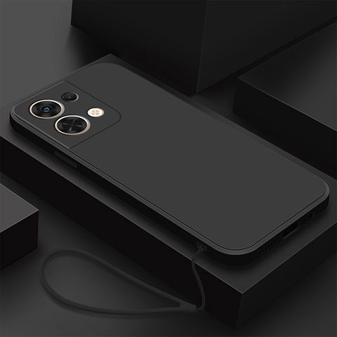 Custodia Silicone Ultra Sottile Morbida 360 Gradi Cover S03 per Oppo Reno8 Pro 5G Nero