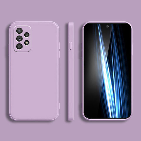 Custodia Silicone Ultra Sottile Morbida 360 Gradi Cover S03 per Samsung Galaxy A72 5G Lavanda